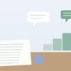 キャリアプランの手順が書かれたノートと吹き出し、階段状のグラフのイラスト