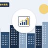 証券外務員を表す絵を、分野の色と模様の上に置いたイラスト